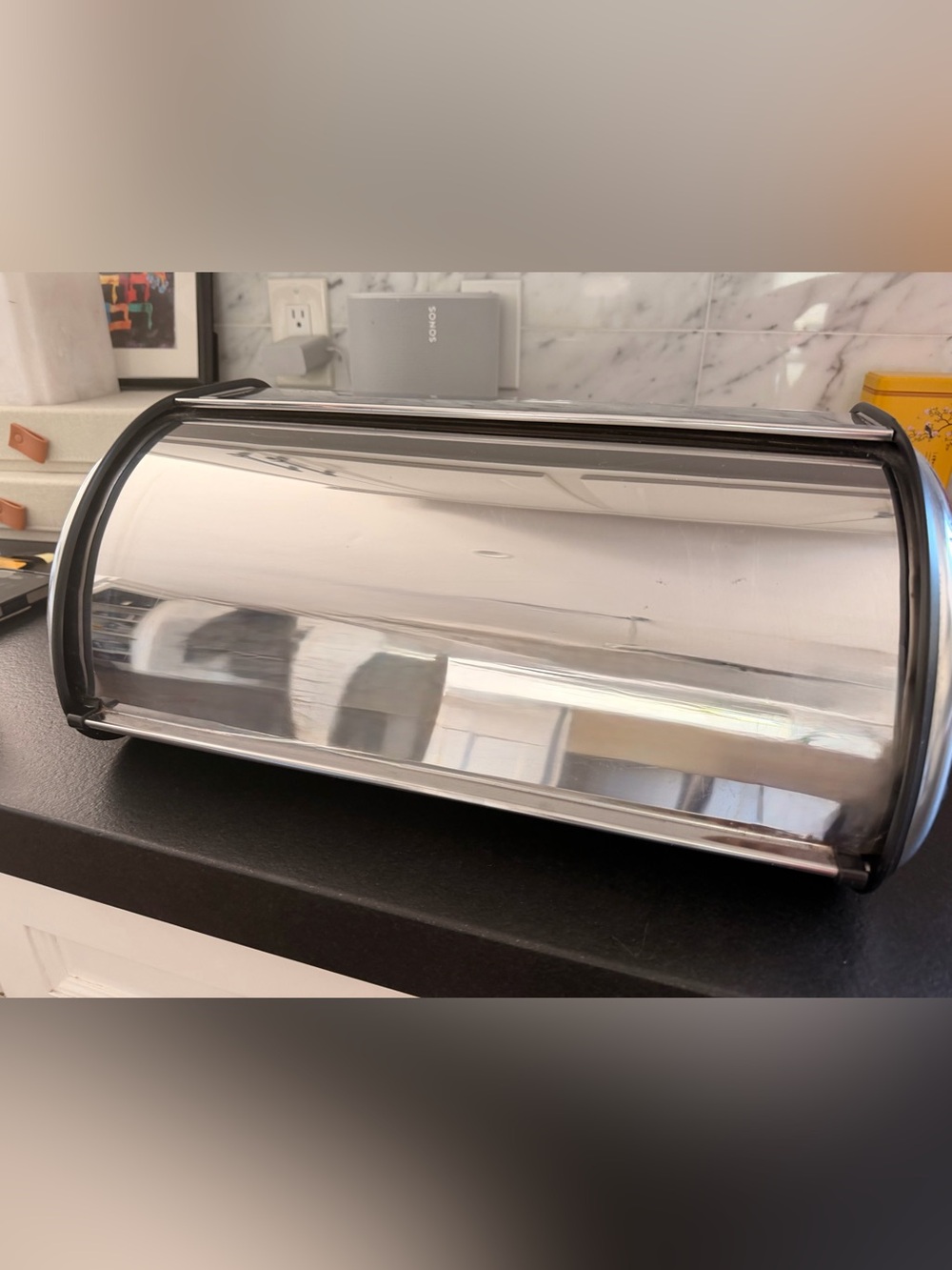 Williams Sonoma stainless breadbox